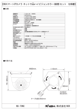 NS-70NC 【HDスマートIPカメラ ネットでeyeハイビジョンカラー(暗