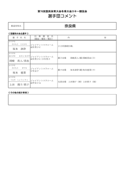 選手団コメント