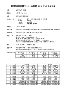 仙南地区サッカー協会長杯 U