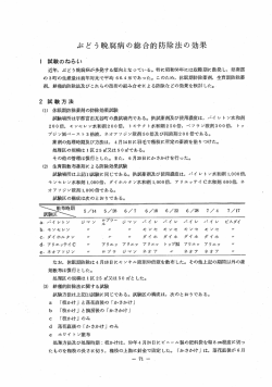 ぶどう晩腐病の総合的防除法の効果
