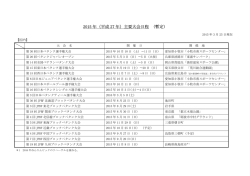 2015 年（平成 27 年）主要大会日程 (暫定);pdf