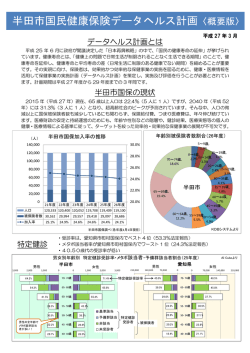 半田市国民健康保険データヘルス計画（概要版）（PDF：192KB）;pdf