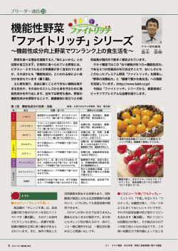 機能性野菜 「ファイトリッチ」シリーズ