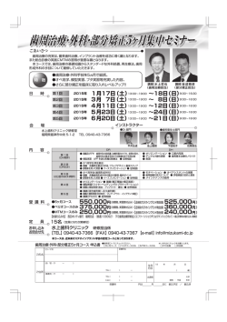 歯周治療・外科・部分矯正 5ヶ月集中セミナー 歯周治療・外科・部分矯正