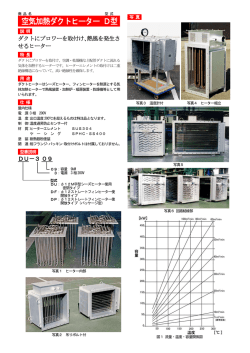 空気加熱ダクトヒーター D型