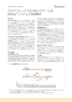 MiSeqシステムで高速にマルチプレックス16Sアンプ