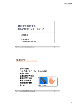触錯覚を利用する新しい触覚インターフェースの研究
