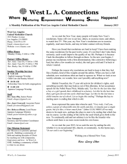 West L. A. Connections - West Los Angeles United Methodist Church