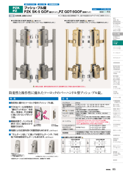 防犯性と操作性に優れたツーロックのバーハンドル型プッシュ・プル錠。