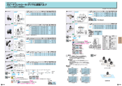 スピードコントローラ/ダイヤル調整バルブ