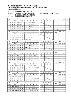 第1回三区合同ミックスダブルステニス ミックスダブルステニス ミックス