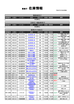 電動車椅子・車椅子在庫リスト（PDFファイルが開きます）