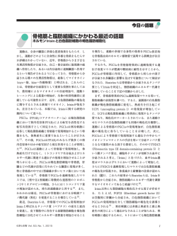 骨格筋と脂肪組織にかかわる最近の話題