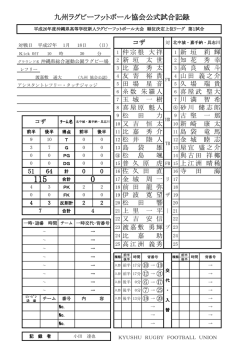 2日目記録 - 沖縄県ラグビーフットボール協会