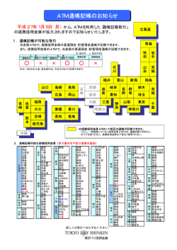 ATM通帳記帳のお知らせ