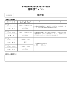 選手団コメント