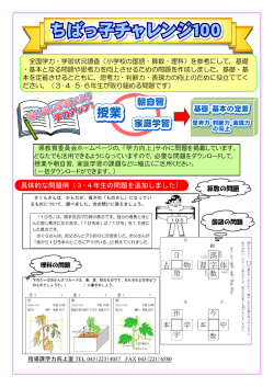 ちばっ子チャレンジ100リーフレット（PDF：921KB）
