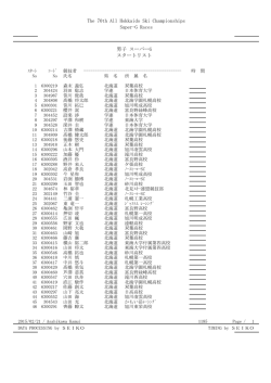 男子 - 旭川スキー連盟