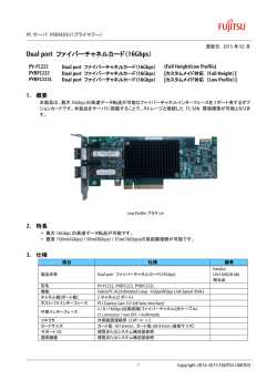Dual port ファイバーチャネルカード（16Gbps）