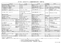 2015年 日本女子テニス連盟京都府支部 行事予定