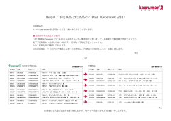 販売終了予定商品と代替品のご案内（Geomate6品目）[PDF]