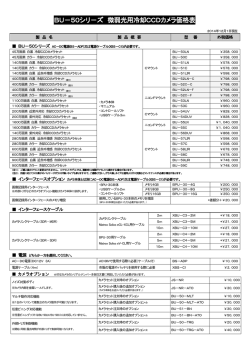 BU-50シリーズ価格表