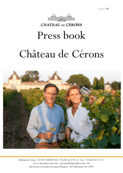 T&eacute;l&eacute;charger le PDF - Le Ch&acirc;teau de C&eacute;rons