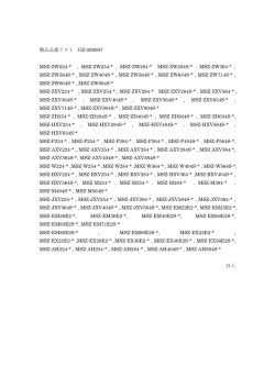 製品品番リスト GZ-000087 MSZ-ZW224-* , MSZ-ZW254