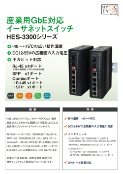 産業用GbE対応イーサネットスイッチ HES