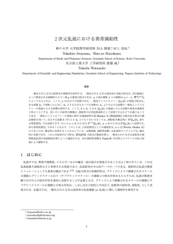 2 次元乱流における異常渦粘性