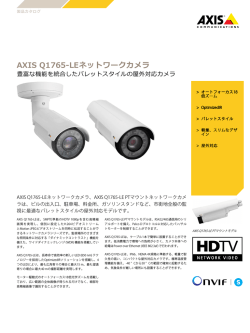 AXIS Q1765‒LEネットワークカメラ
