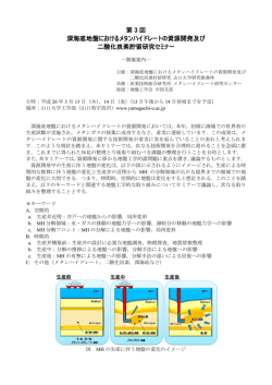 第 3 回 深海底地盤におけるメタンハイドレートの資源開発及び 二酸化