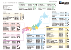 プレセッター加工可能工場一覧