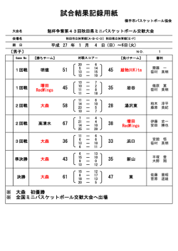 男子 - 横手市バスケットボール協会