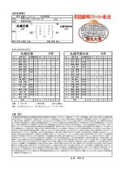 42 41 札幌日章 札幌平岡中央