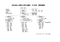 一般社団法人鴻巣北本青年会議所 2015年度 運営組織図