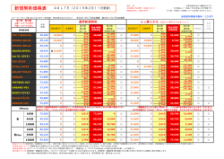 新規契約価格表
