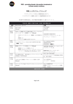R!SE &ndash; promoting disaster risk-sensitive investments to