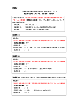 カタログ、仕様書への記載例