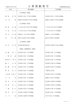 人 事 異 動 発 令;pdf