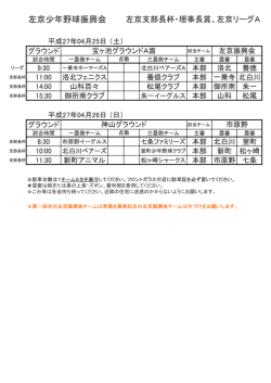 北白川ベアーズ - 左京少年野球振興会