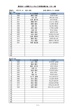 「第2回オール関西フレンドカップ」府県決勝大会 スタート表