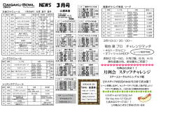 3月の予定 - 大学ボウル