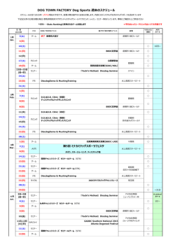 DOG TOWN FACTORY Dog Sports 週末のスケジュール