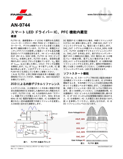 AN-9744 スマート LED ドライバー IC、PFC 機能内蔵型