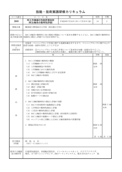 MC主軸系の動特性評価 - 職業能力開発総合大学校