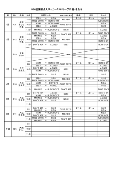 H26室蘭社会人サッカーミドルリーグ日程・組合せ