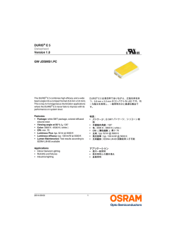 DURIS&reg; E 5 Datasheet Version 1.0 GW JDSMS1.PC