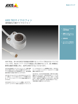 AXIS T83マイクロフォン - Axis Communications