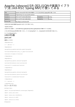 をJAX-RSとSpring MVCで使ってみる